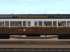 GWR 1922 comp coach St Ives and Penzance lot 1310