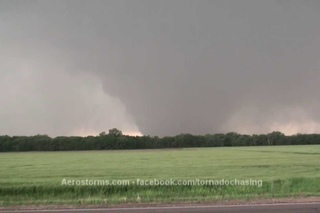 Awesome Video of Large, Strong Tornado North of Salina Kansas May 28 2013