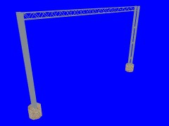 uk 25kv Mk1 14m lattice gantry (solid ends)